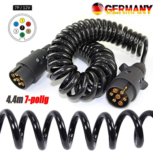 Spiralkabel 7 polig - 4,4m, 7-polig